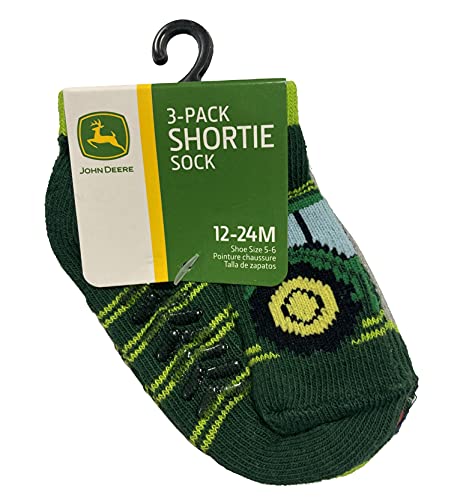 John Deere Infant Boy 3 Pack Shortie Socks (12-24M) - LP74738