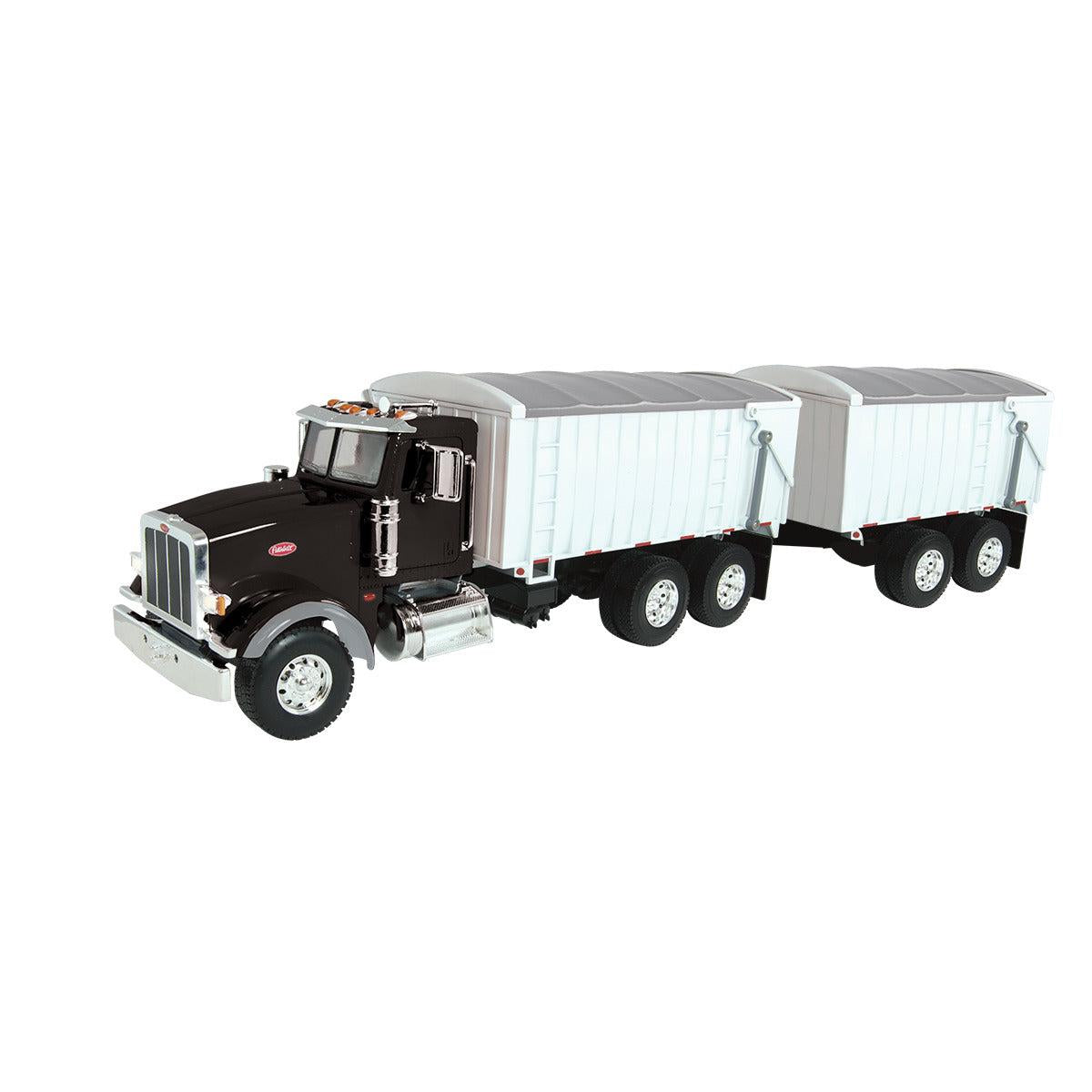 1/16 ERTL Big Farm Lights & Sounds Peterbilt Model 367Â  Straight Truck W/ Grain Box & Grain Box Pup Trailer Toy - LP70551