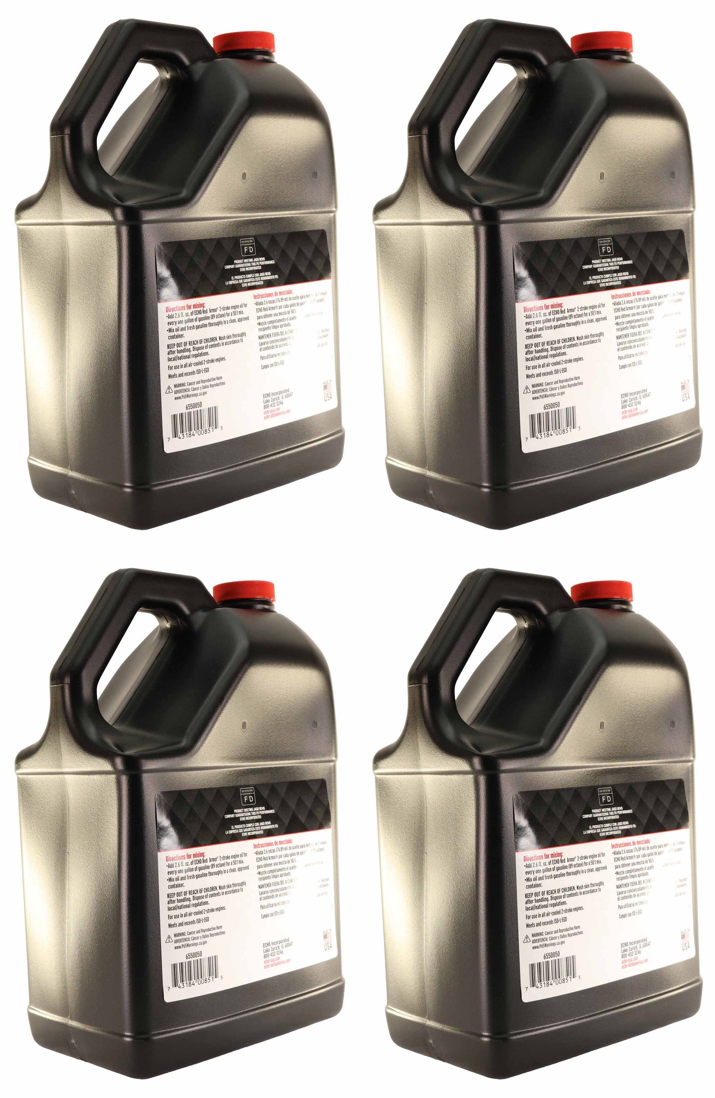 Echo Original Equipment 4-PACK Red Armor 2-Cycle Engine Oil (1 Gallon Bottle)...