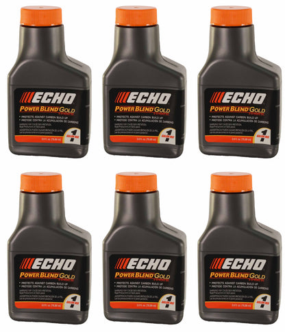 Echo Original Equipment 6-PACK Power Blend Gold Oil Mix 50:1 (2.6 fl oz Bottles) - 6450001