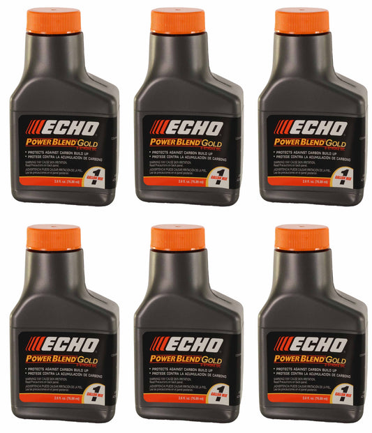 Echo Original Equipment 6-PACK Power Blend Gold Oil Mix 50:1 (2.6 fl oz Bottles) - 6450001