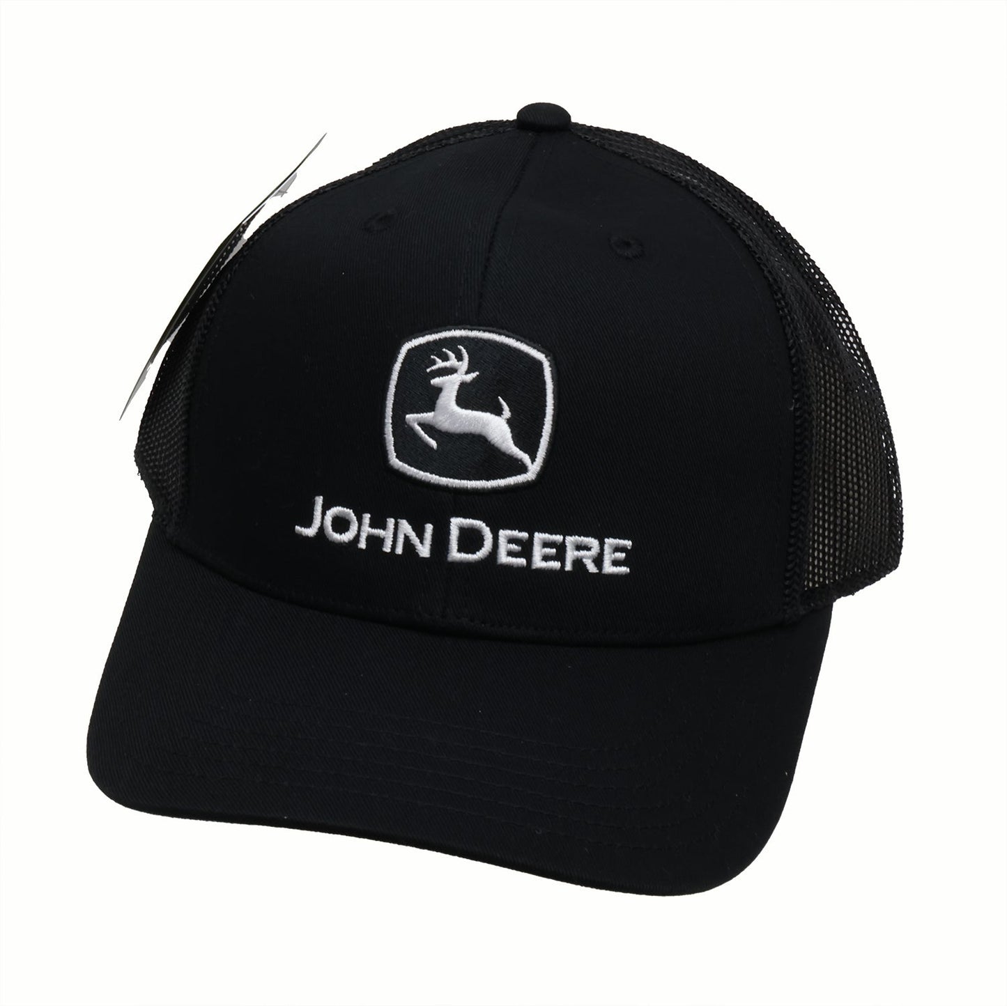 John Deere Men's Black w/ White Logo Embro Cap/Hat - LP86109