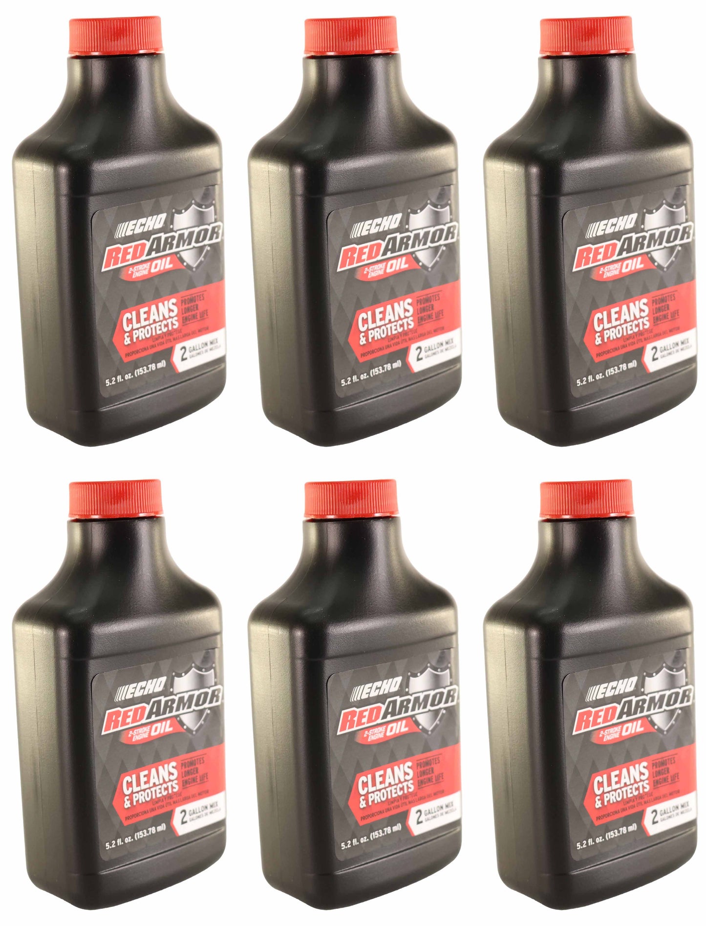 Echo Original Equipment 6-PACK Red Armor 2-Cycle Engine Oil (5.2 fl oz Bottle) - 6550002