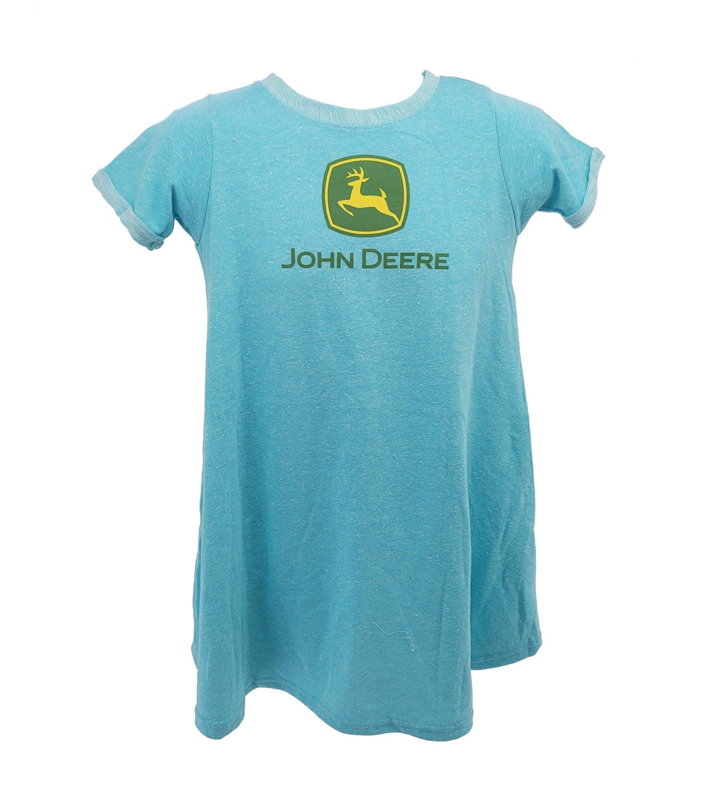 John Deere Youth Short Sleeve Twirl Dress-Turquoise (XS) - LP75588