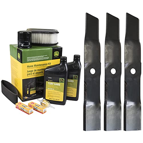 John Deere Original Equipment Model LX178 Maintenance Kit + Mulching Blades, 48" Mower Deck