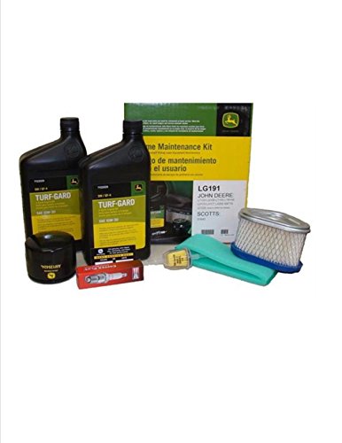 John Deere Maintenance Kit for LT133, LT150, LT155, LX173, LX255 SST15 GT225 Lawn Mower Filters, Oil LG191