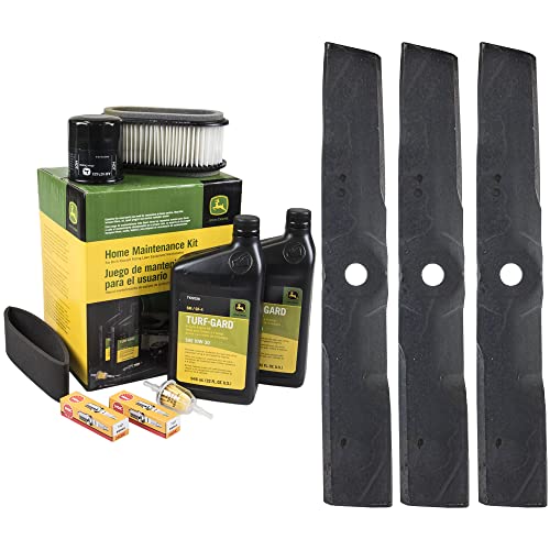 John Deere Original Equipment Model LX178 Maintenance Kit + Standard Blades, ...