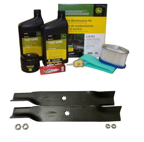 John Deere Original Equipment Model LX173 Maintenance Kit + Standard Blades, 38" Mower Deck