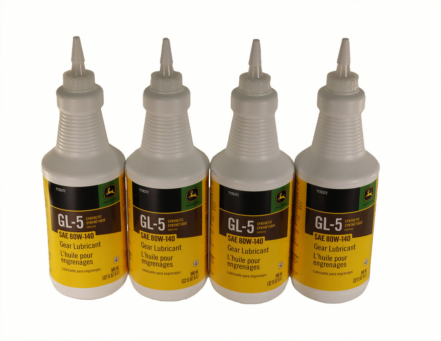 John Deere Original Equipment (4 PACK) GL-5 Synthetic SAE 80W-140 Gear Lubricant - TY26372