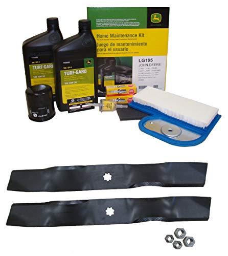"John Deere Original Equipment Model LX277 Maintenance Kit + Mulching Blades, 38"" Mower Deck"
