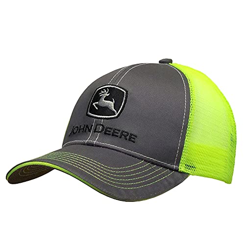 Men's John Deere Neon and Charcoal Hat / Cap - LP67045, image 6