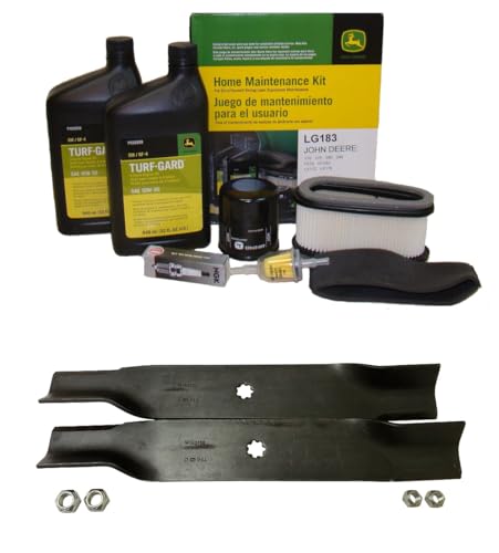 John Deere Original Equipment Model LX172 Maintenance Kit + Standard Blades, 38" Mower Deck