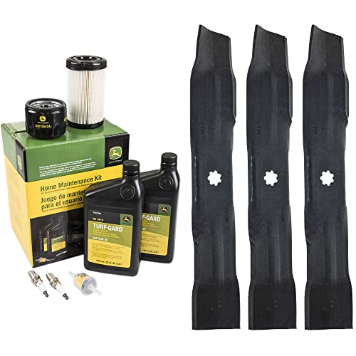 John Deere Original Equipment Model E140 Maintenance Kit + Mulching Blades