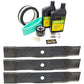 "John Deere Original Equipment Model LT166 Maintenance Kit + Mulching Blades, 48"" Mower Deck"