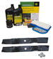 John Deere Original Equipment Model LX288 (S.N. 090,001-) Maintenance Kit + Mulching Blades, 38" Mower Deck