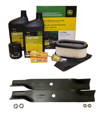 John Deere Original Equipment Model LX188 Maintenance Kit + Highlift Blades, 48" Mower Deck