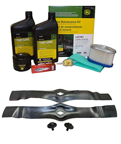 John Deere Original Equipment Model LT133 Maintenance Kit + Standard Blades for 42"