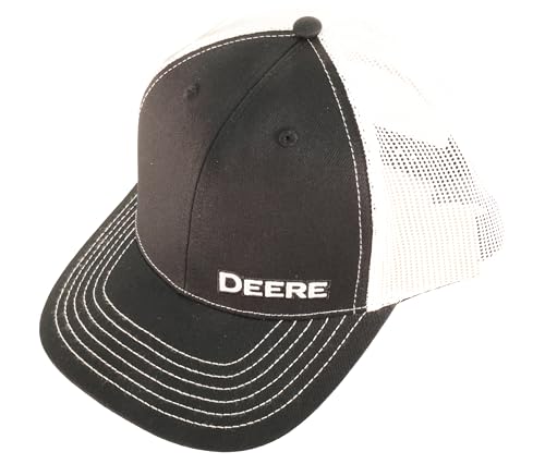 John Deere Unisex BK WH Deere Print Embro Hat - LP87128