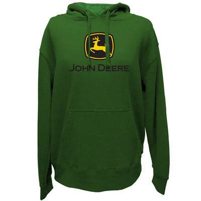 John Deere Men's Trademark Logo Core Hood Pullover Fleece, Black, XX-Large - LP36047