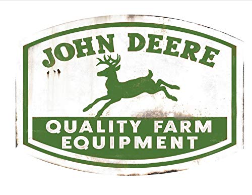 John Deere DIE CUT EMB Metal Sign - LP70654