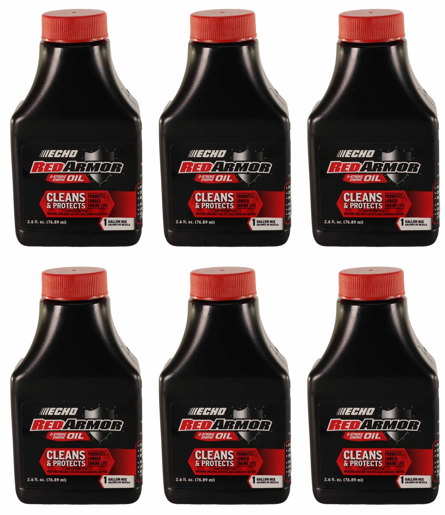 Echo Original Equipment 6-PACK Red Armor 2-Cycle Engine Oil (2.6 fl oz Bottle) - 6550001