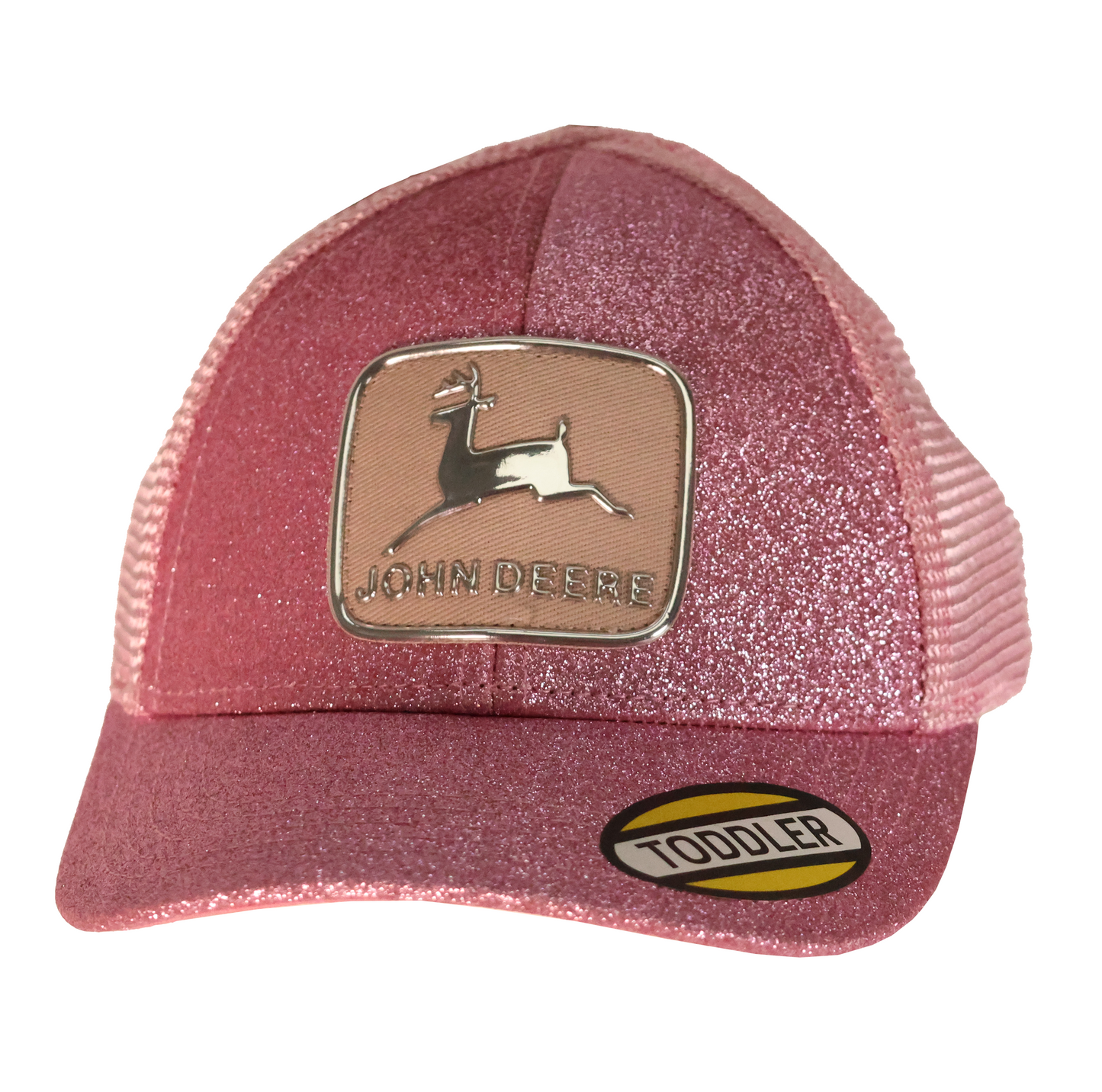 John Deere Toddler Pink Glitter Historic Trade Mark Cap - LP78673