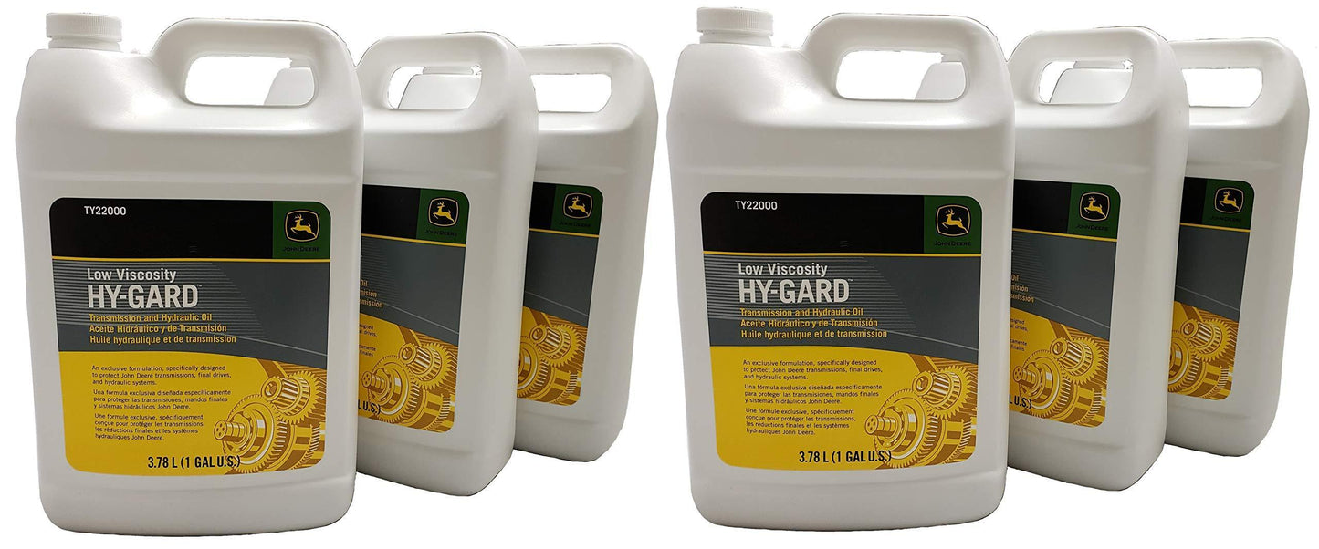 John Deere Original Equipment (6 PACK) 1 Gallon Hy-Gard Transmission & Hydraulic Oil - TY22000