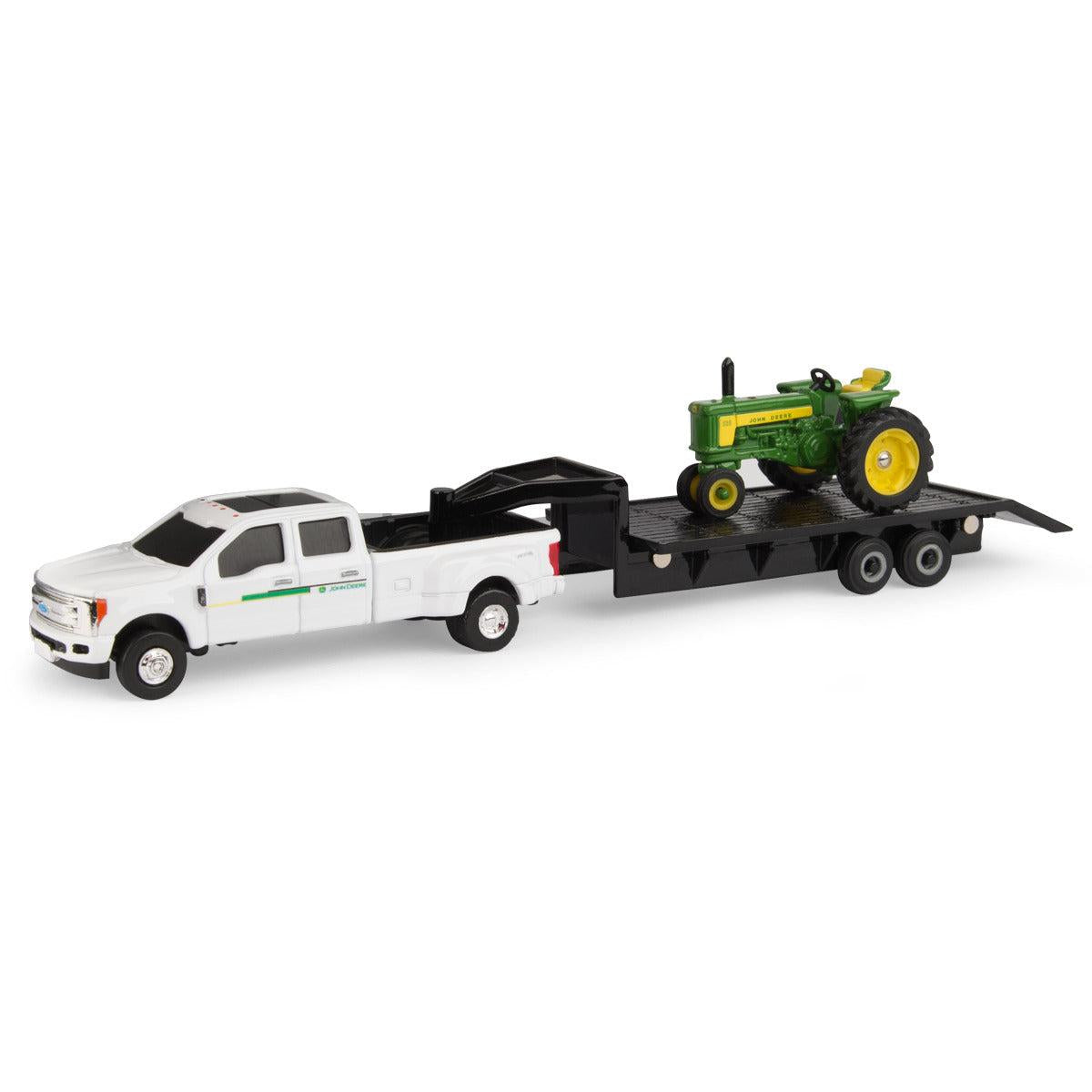 1/64 John Deere 530 Tractor with trailer and Ford truck Toy - LP68816
