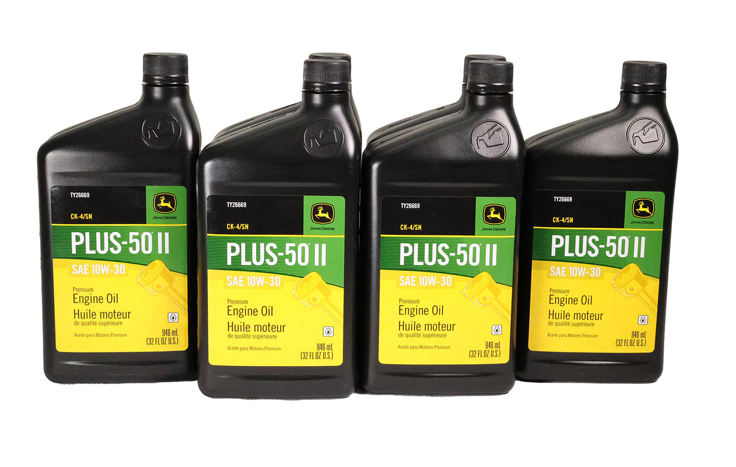 John Deere Original Equipment (6 PACK) Plus-50 II SAE 10W-30 Quart Engine Oil - TY26669