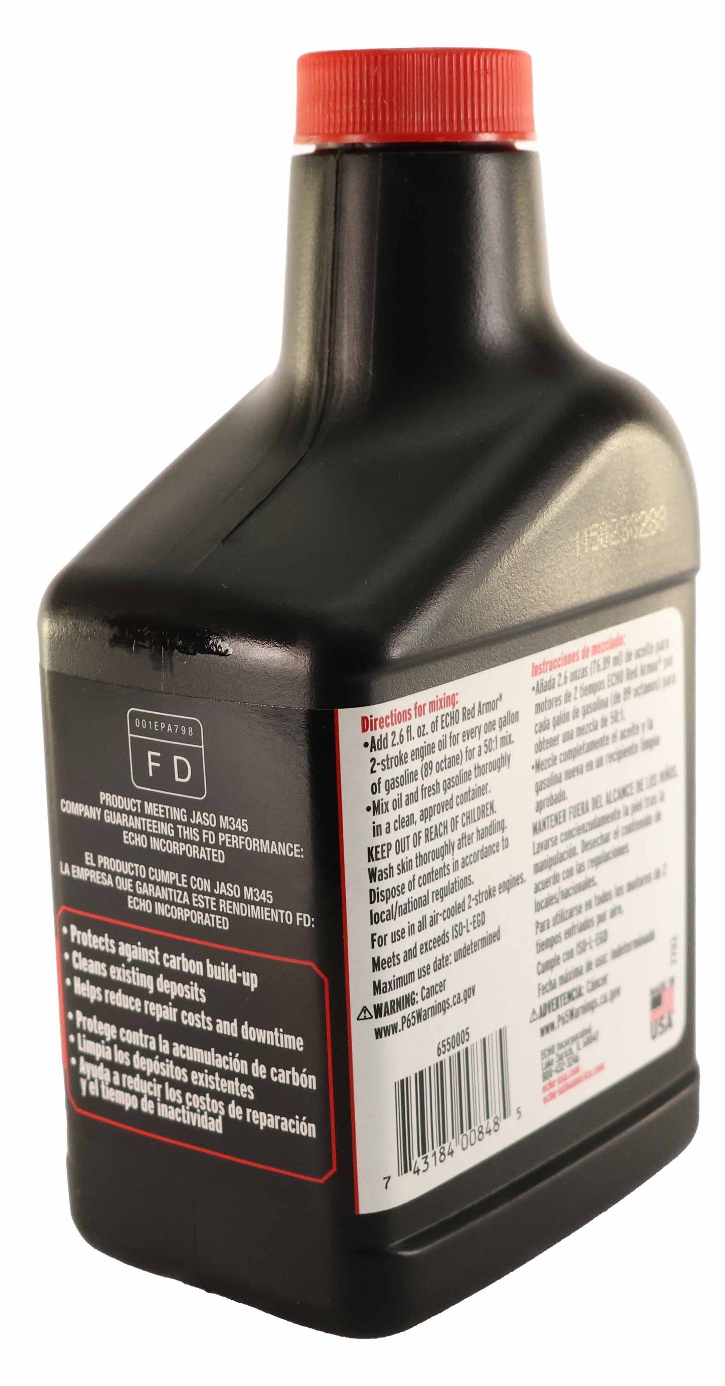 Echo Original Equipment Red Armor 2-Cycle Engine Oil (12.8 fl oz Bottle) - 6550005