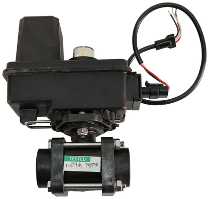 TEEJET 12V BALL VALVE - 2 WAY VALVE WITH 3/4" FEMALE NPT THREAD - HAS SINGLE POLE SWITCH - 878-344BEC23C