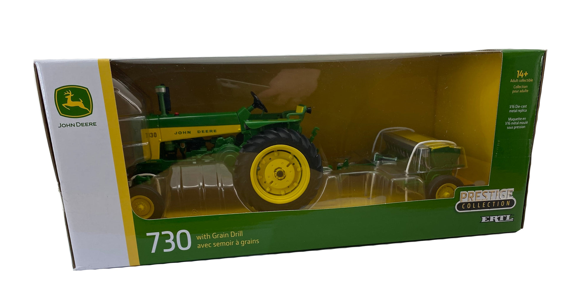 John Deere 1/16 730 With Grain Drill Prestige Collection - LP77315