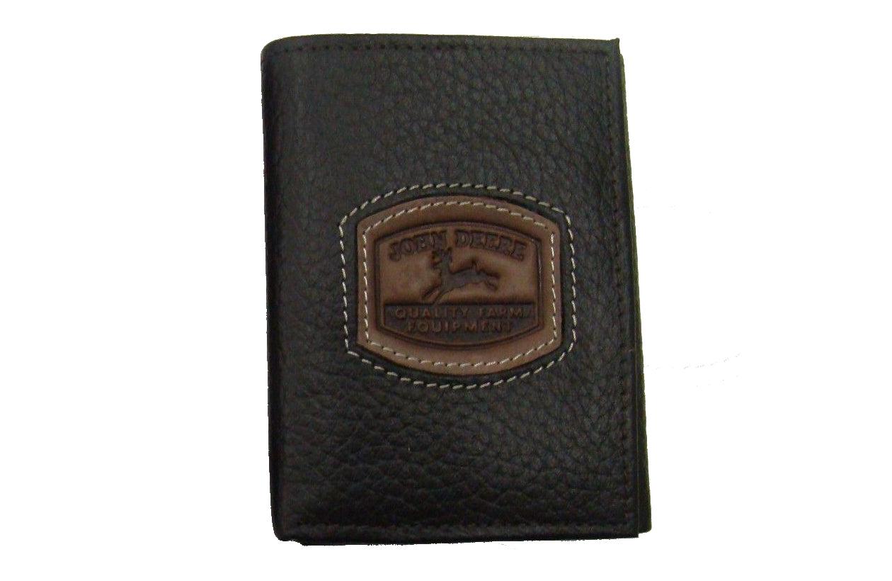 Men's John Deere Brown Leather Trifold Wallet - LP35479