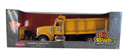 1/16 Big Roads Peterbilt Model 367 Snow Plow Toy - LP75755