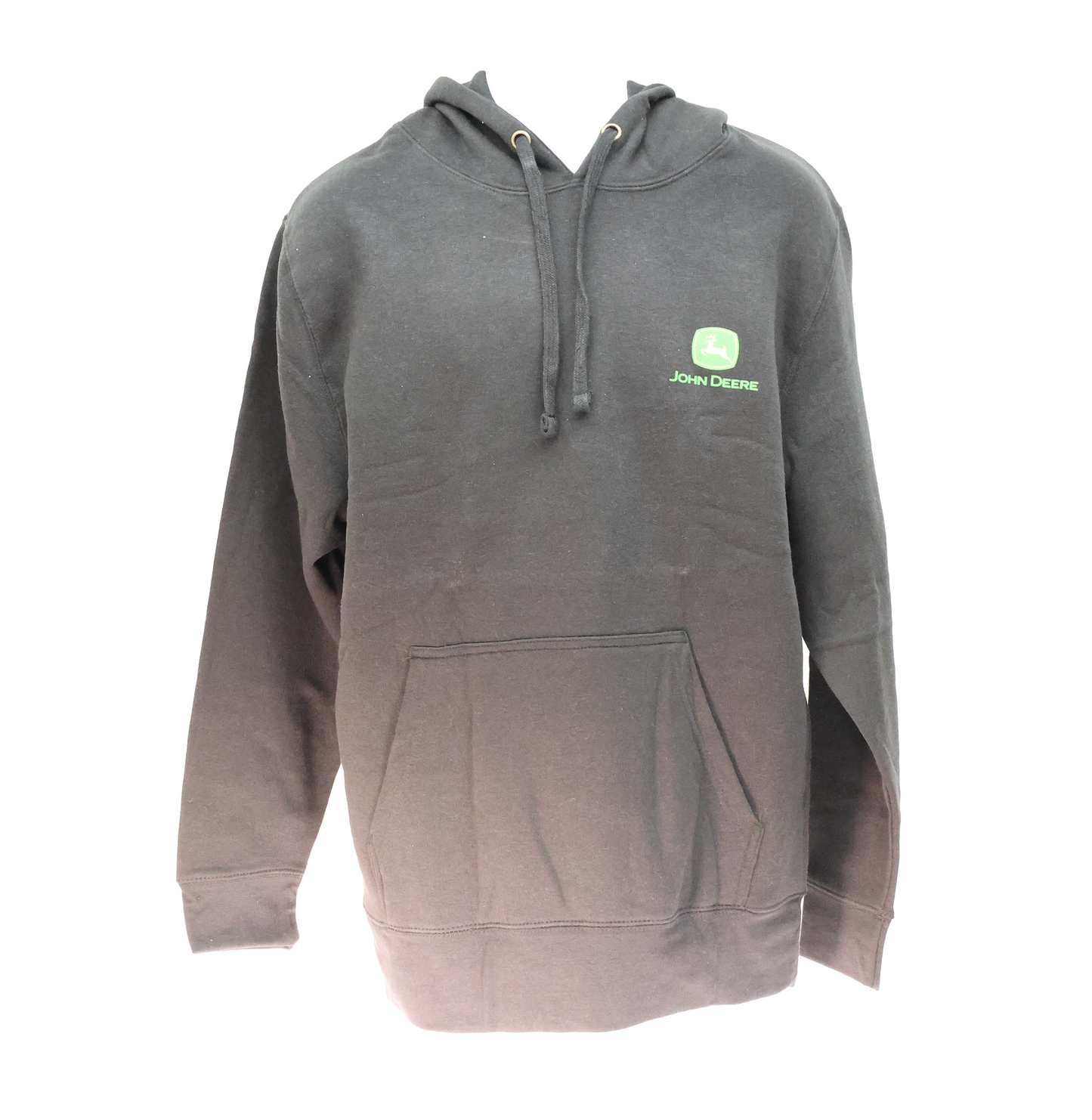 John Deere Mens Black Tractor & Plows Hoodie Medium - LP79303