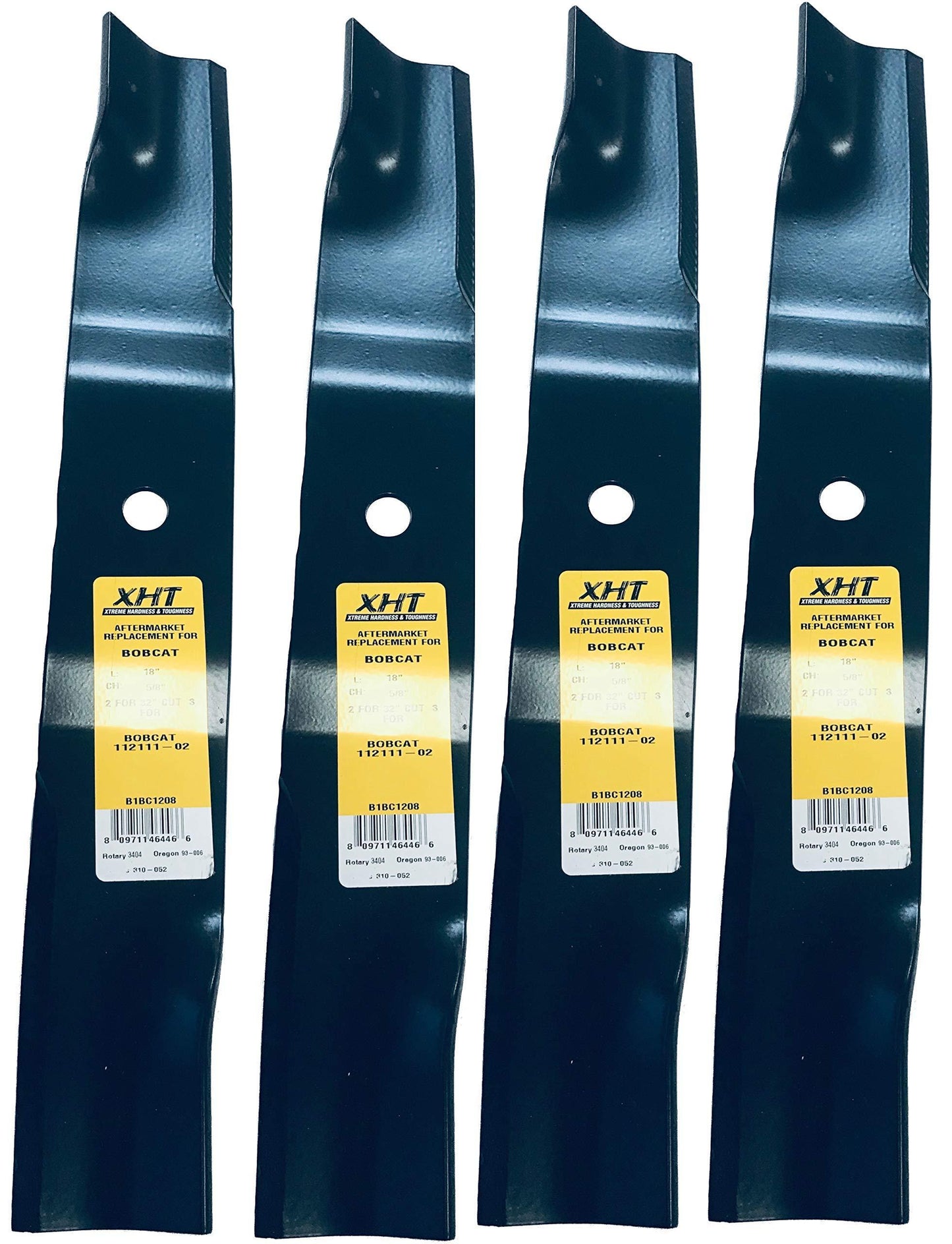 A&I XHT Non-Notched 112111-02 Mower Blade (Set of 4) - B1BC1208,4