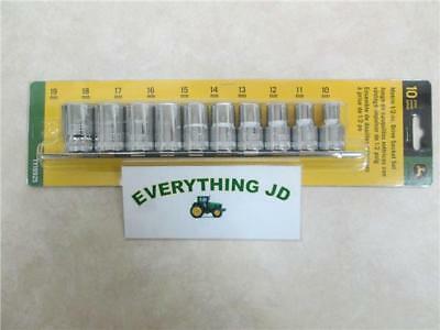John Deere 10-Piece Metric 1/2-Inch Drive Socket Set - TY19925