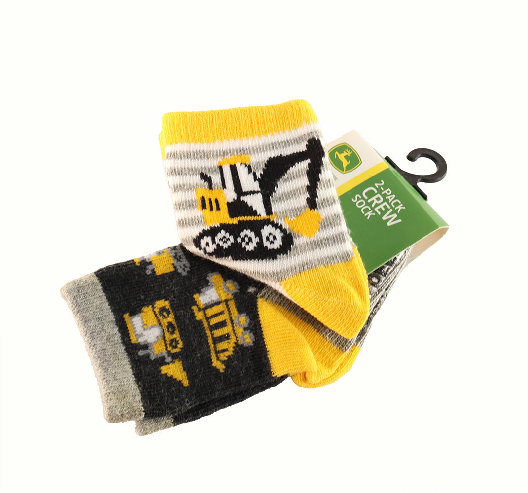 John Deere Construction Equipment Crew Socks Size 6-12 Months - LP74744