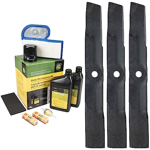 "John Deere Original Equipment Model LX288 (S.N. 090,001-) Maintenance Kit + Standard Blades, 54"" Mower Deck"