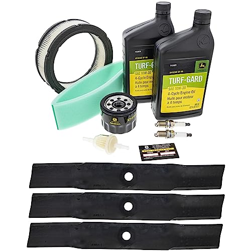 John Deere Original Equipment Model LX288 (S.N. -090,000) Maintenance Kit + Mulching Blades, 54C" Mower Deck