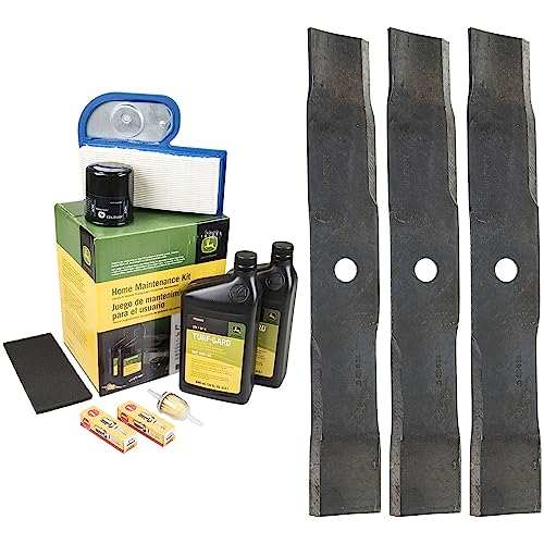 John Deere Original Equipment Model LX288 (S.N. 090,001-) Maintenance Kit + Mulching Blades, 48C" Mower Deck