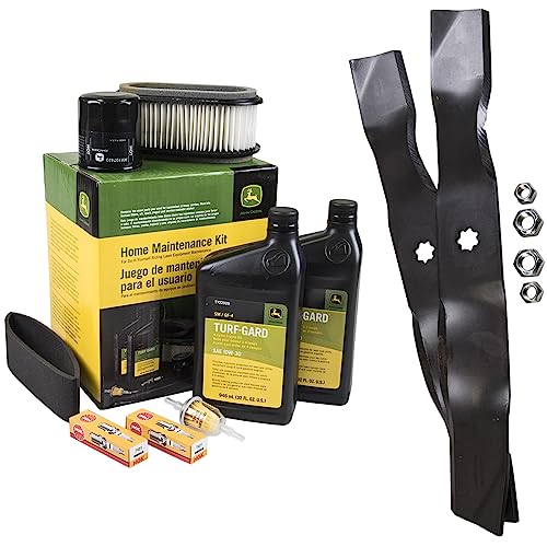 John Deere Original Equipment Model LX178 Maintenance Kit + Mulching Blades, 38" Mower Deck