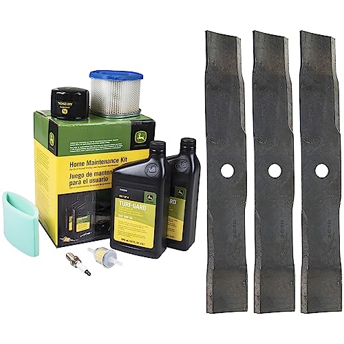John Deere Original Equipment Model LX266 Maintenance Kit + Mulching Blades, 48C" Mower Deck