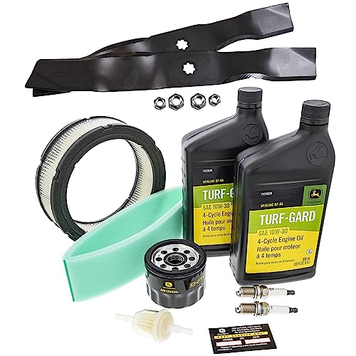 John Deere Original Equipment Model LX288 (S.N. -090,000) Maintenance Kit + Mulching Blades, 38" Mower Deck