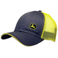 John Deere Men's Black Embroidered Logo Yellow Mesh Back Hat/Cap - LP67234