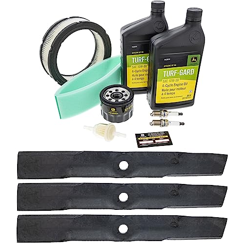 John Deere Original Equipment Model LX288 (S.N. -090,000) Maintenance Kit + Standard Blades, 54" Mower Deck