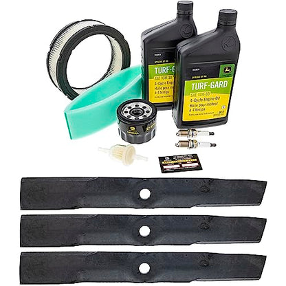 John Deere Original Equipment Model LX288 (S.N. -090,000) Maintenance Kit + Standard Blades, 54" Mower Deck