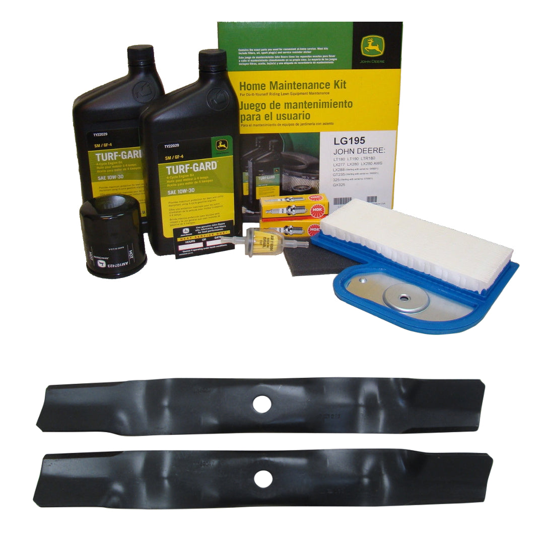 John Deere Original Equipment Model LX277 Maintenance Kit + Highlift Blades, 42C" Mower Deck