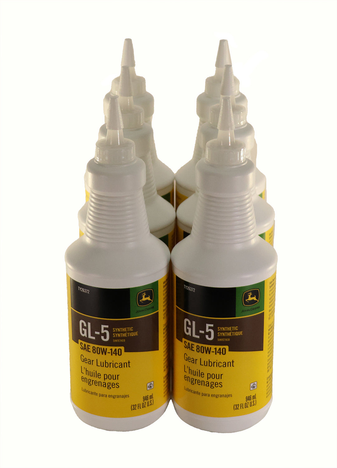 John Deere Original Equipment (6 PACK) GL-5 Synthetic SAE 80W-140 Gear Lubricant - TY26372