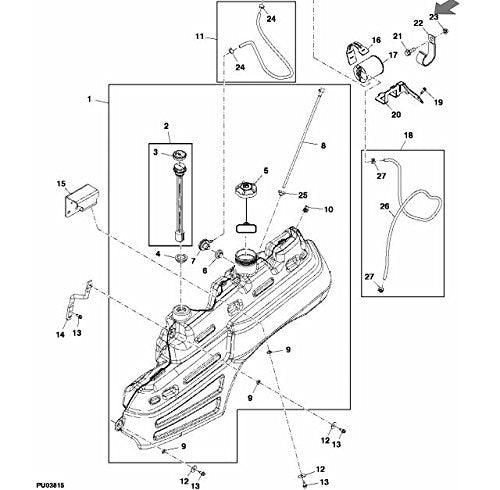 John Deere Original Equipment Filler Cap - TCU34436